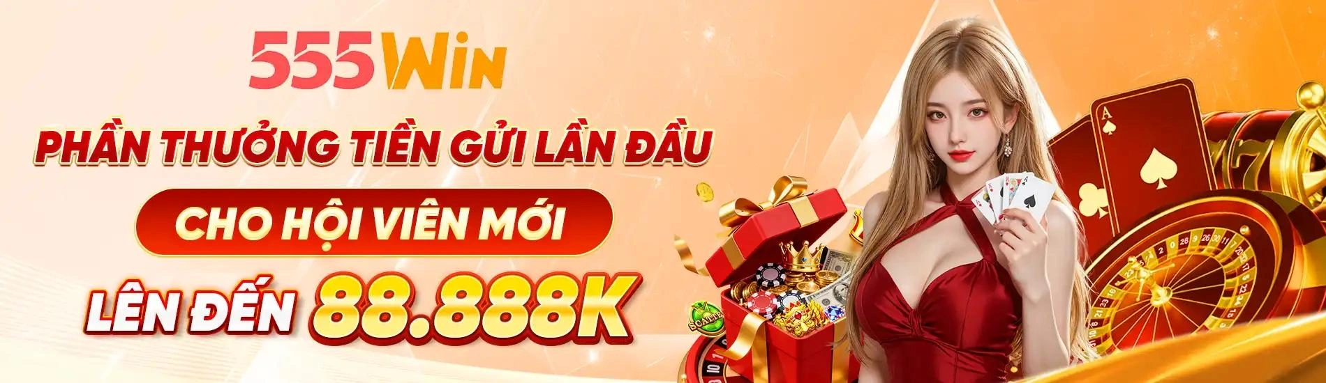 Banner 555Win về slot game và bắn cá tham khảo